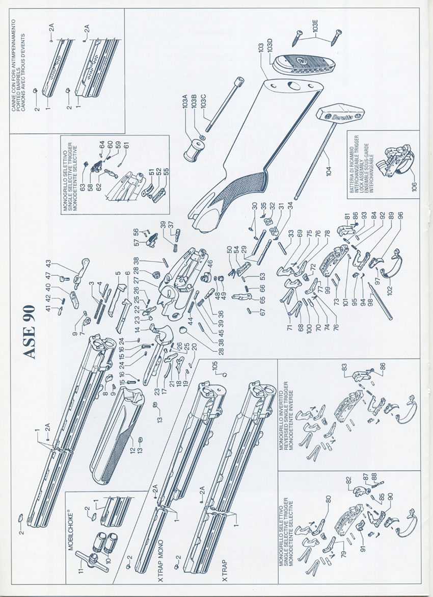 P. Beretta Over and Unders : ASE 90 Trap Vertical